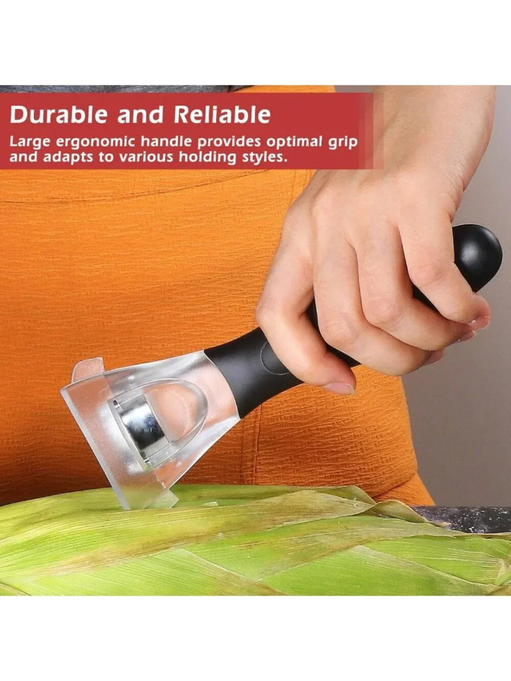 Ergonomic Corn Kernel Cutter Tool - Easy Peeler & Stripper for Quick Corn Prep